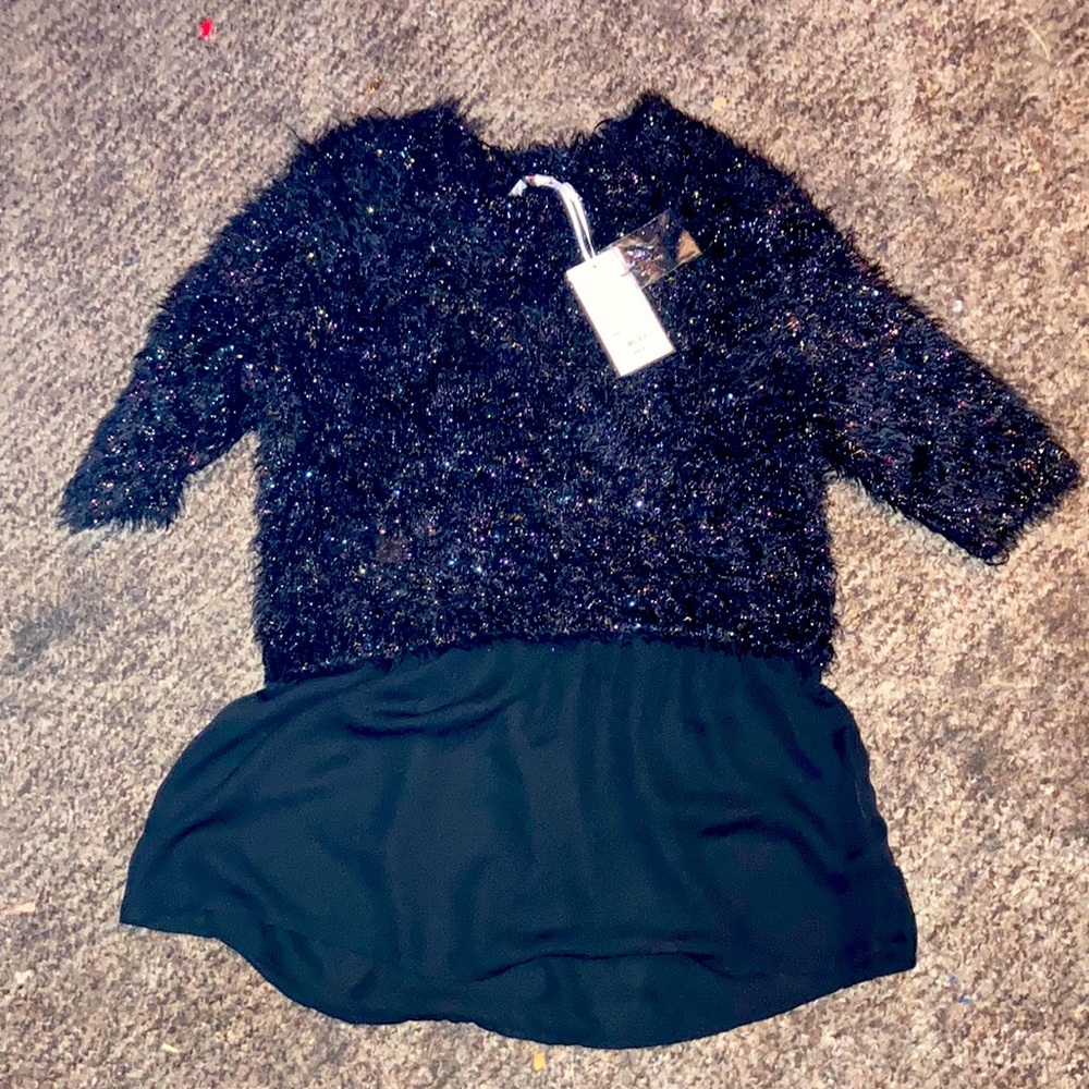 Shirt half sleeve fuzzy shirt multi colored brand candies size Med original tag